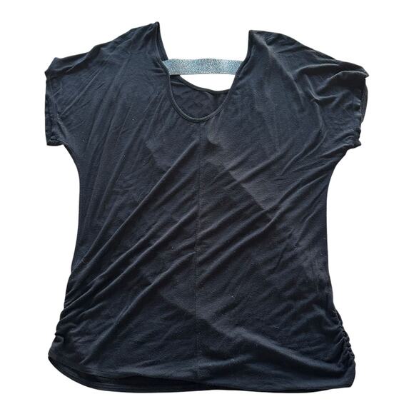 Womens Shirt Size 2X Black Metallic Futuristic Y3K Whimsigoth Animal Print Sleek - Picture 4 of 8